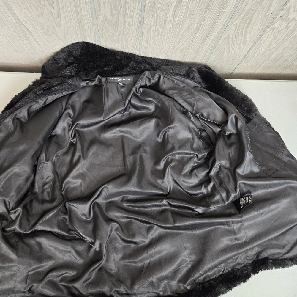 Black Faux Fur Jacket for Men - Picture 5 of 11